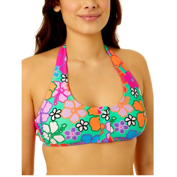 Nobo Hibiscus Halter bikini size X-Large 15-17 Top bottom swimwear bathing suit - Picture 8 of 15